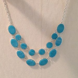 Gloria Vanderbilt Silver Turquoise Necklace